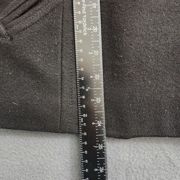 Old Navy Women M Black Double Breasted Wool Pea Coat - Picture 9 of 11